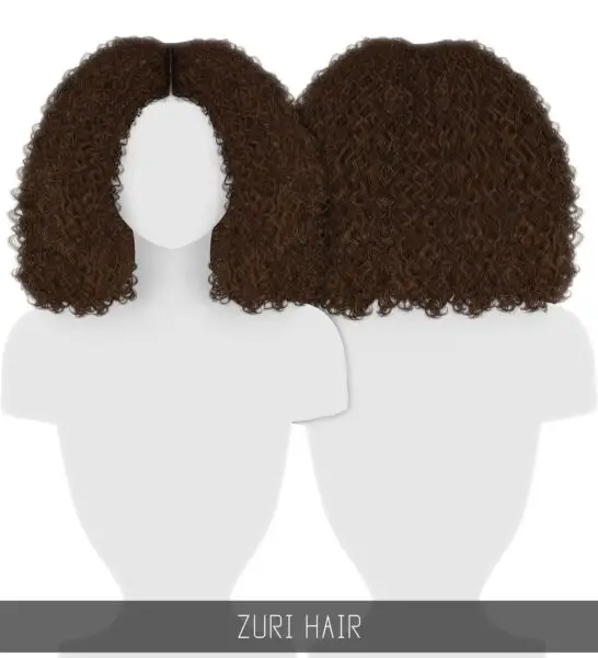 Simpliciaty: Zuri Hair for Sims 4