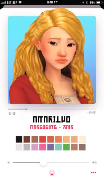 Marso Sims: Amarilyo hair for Sims 4