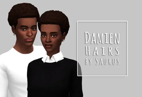 Saurus Sims: Damien Hairs for Sims 4