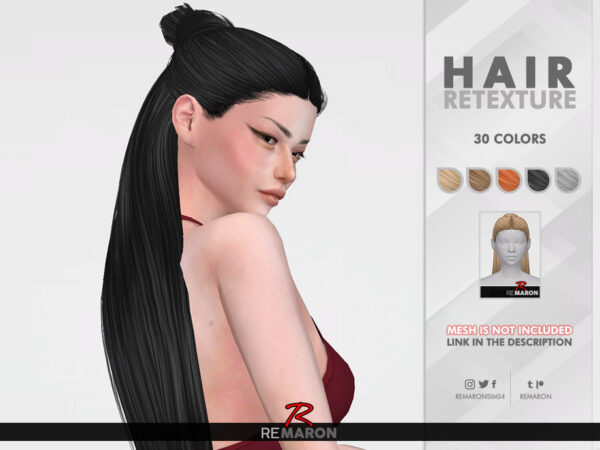 The Sims Resource: Leahlillith`s Dilara Hair Retextured by remaron for Sims 4