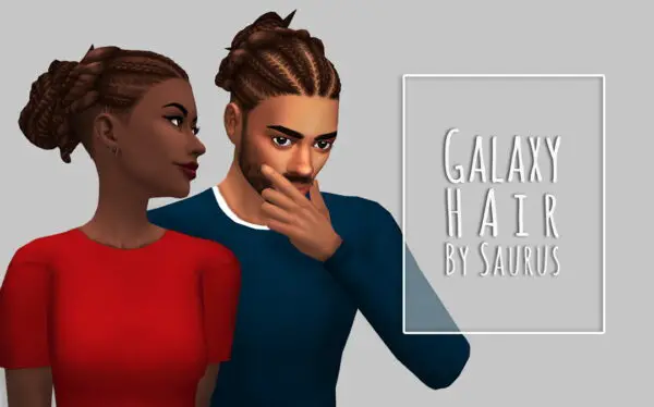 Saurus Sims: Galaxy Hair for Sims 4