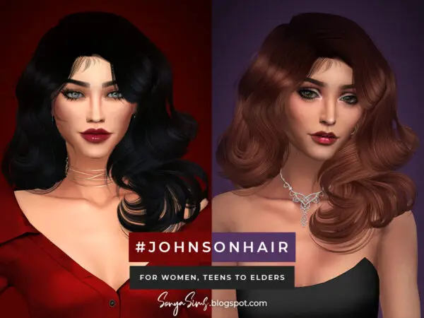 Sonya Sims: Claire and Jhonson Hair for Sims 4
