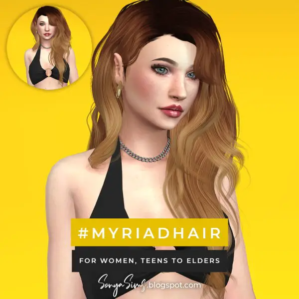 Sonya Sims: Myriad and Vivian Hair for Sims 4
