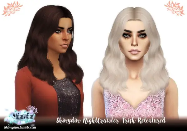 Shimydim: NightCrawler`s Trish Hair Retextured for Sims 4