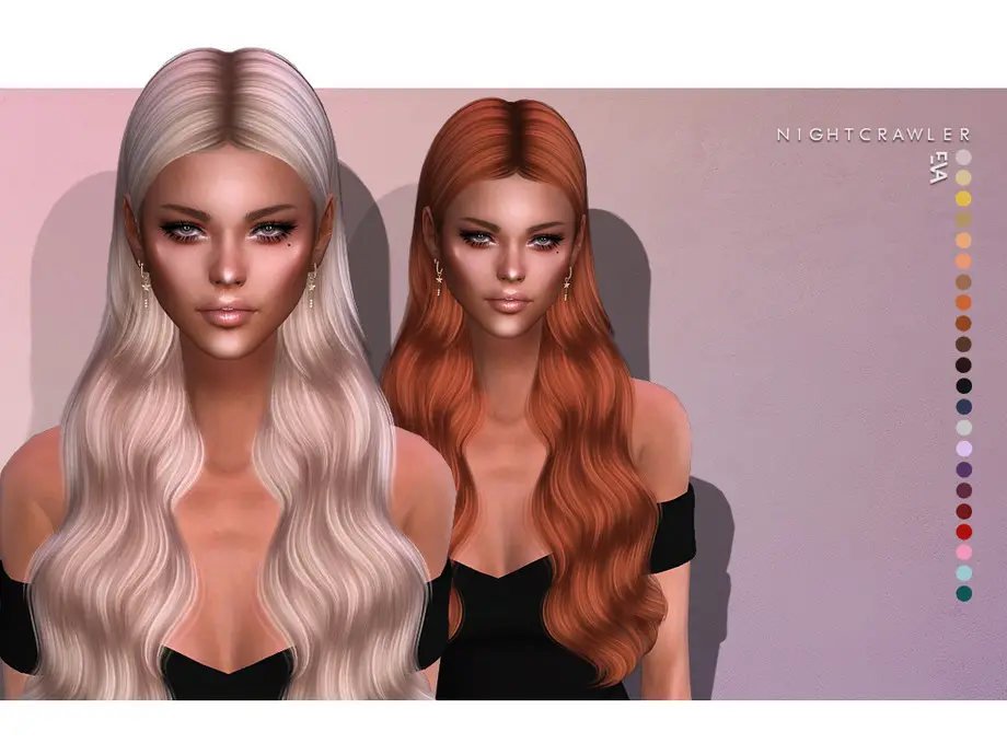 The Sims Resource: Eva Hair by Nightcrawler ~ Sims 4 Hairs

