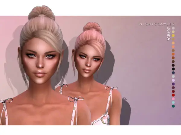 The Sims Resource: Jessica Hair by  Nightcrawler for Sims 4