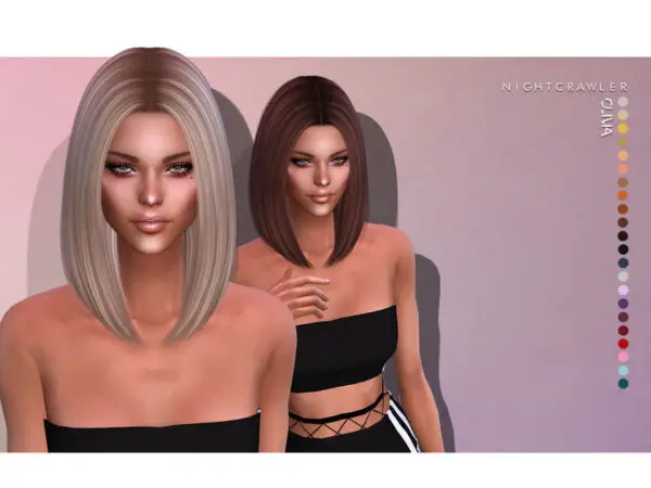 The Sims Resource: Olivia Hair by Nightcrawler for Sims 4