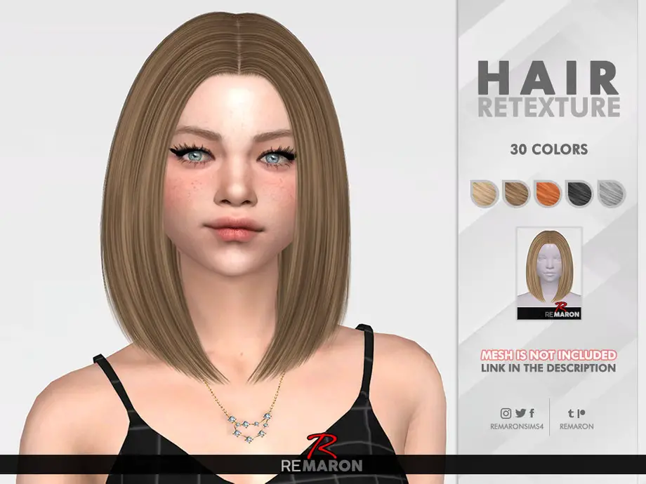 The Sims Resource Olivia Hair Retextured By Remaron Sims 4 Hairs