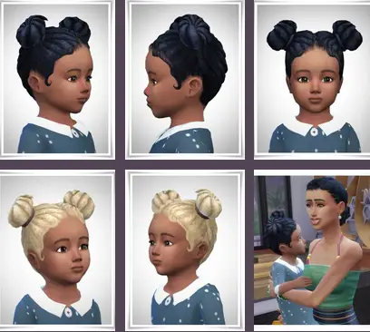 Birksches sims blog: Paisley Toddler Hair for Sims 4