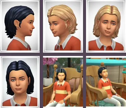 Birksches sims blog: Paul Kids Hair for Sims 4