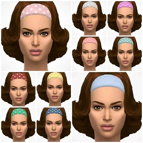 Birksches sims blog: Peggy Bandana Hair for Sims 4