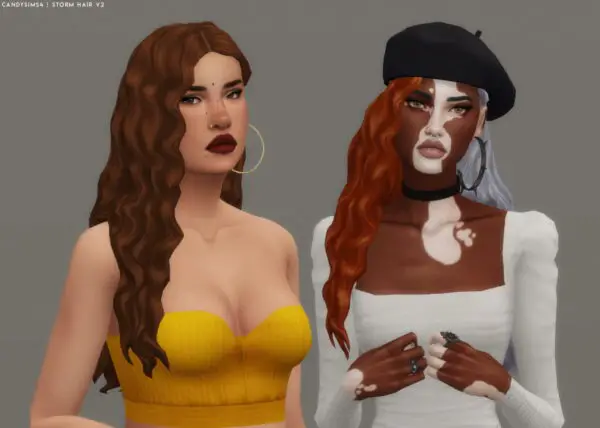 Candy Sims 4: Storm Hair V2 for Sims 4
