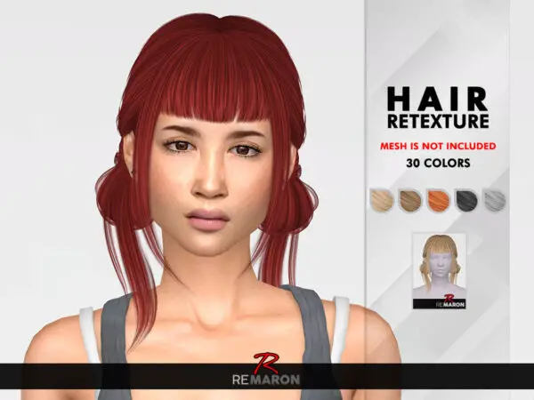 The Sims Resource: Teddy Hair Retextured by Remaron for Sims 4