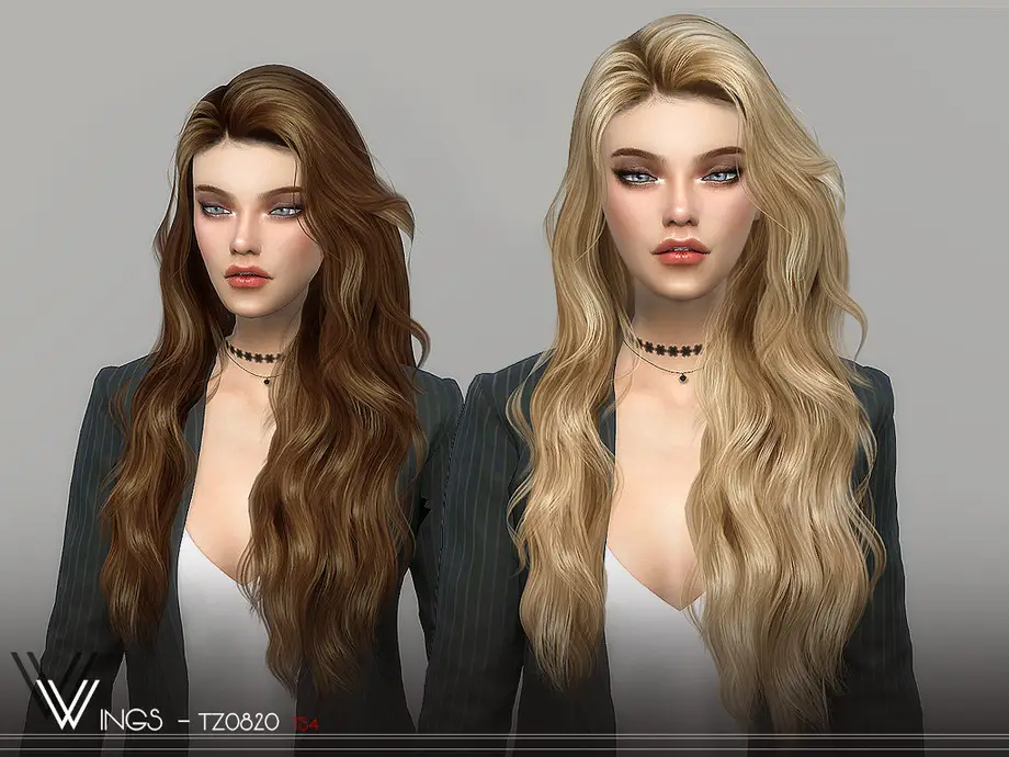 2. "Blonde Hair CC for Woozworld" by The Sims Resource - wide 2