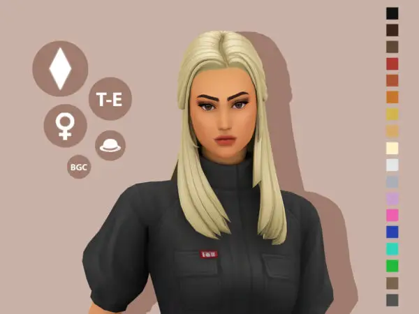 The Sims Resource: 2k Hairstyle by simcelebrity00 for Sims 4
