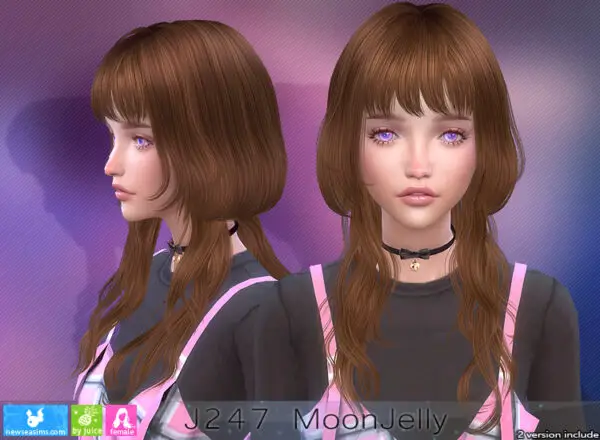 NewSea: J245 MoonJelly Hair for Sims 4