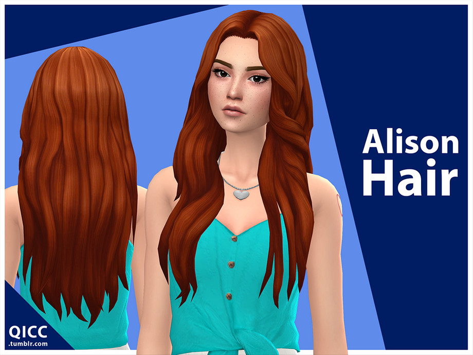 The Sims Resource Alison Hair by qicc Sims 4 Hairs