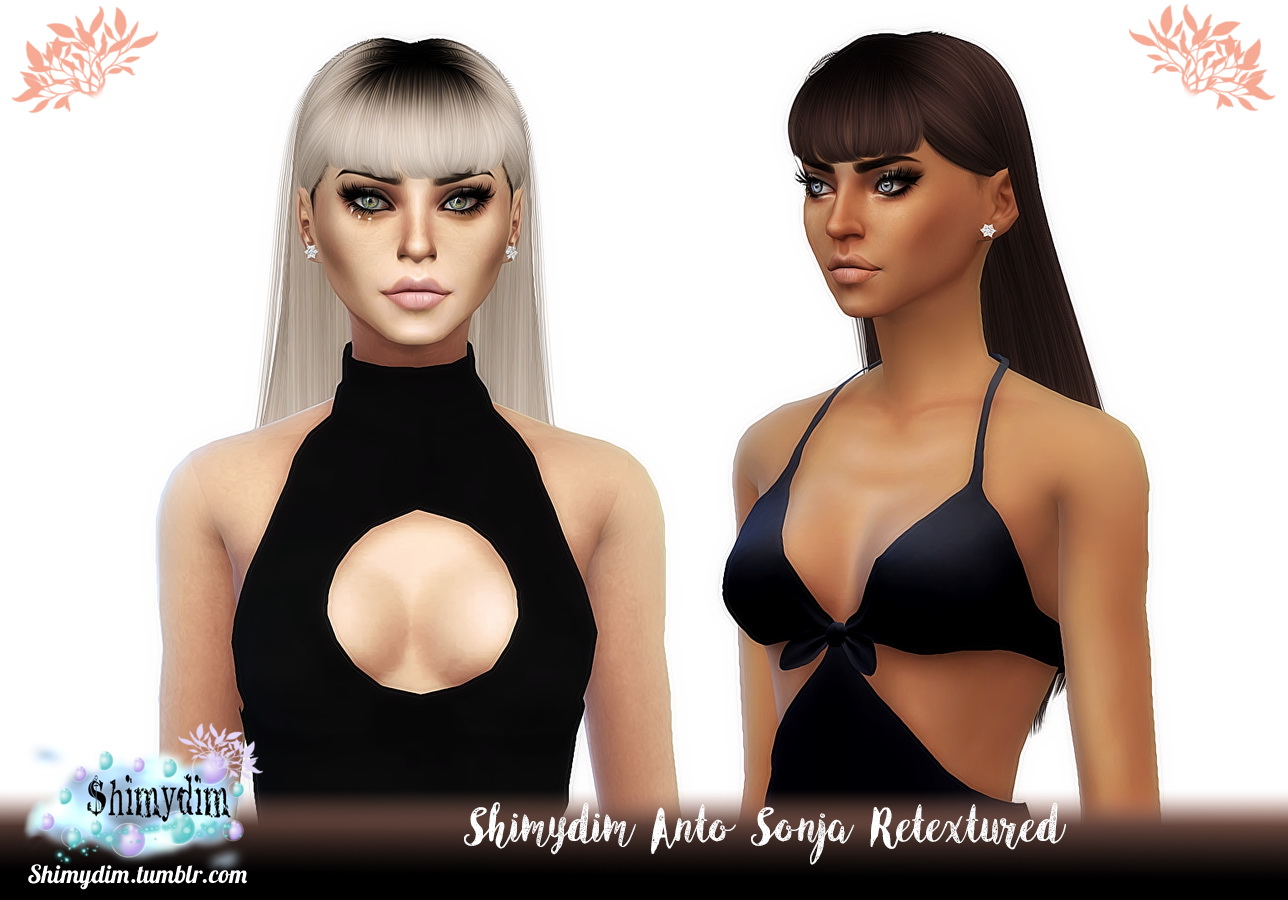 Shimydim Anto`s Sonja Hair Retextured Sims 4 Hairs