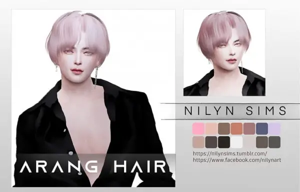 Nilyn Sims 4: Arang Hair for Sims 4
