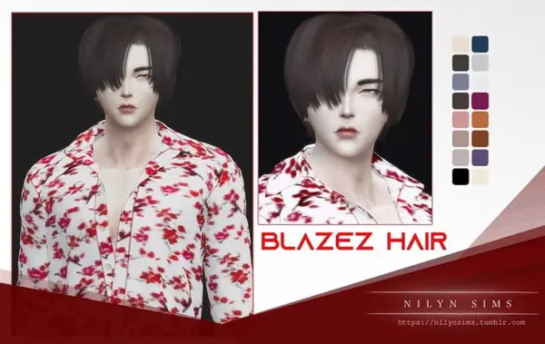 Nilyn Sims 4: Blazez Hair for Sims 4