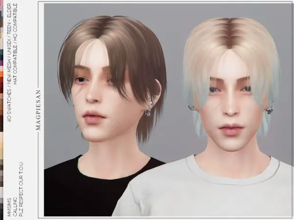 The Sims Resource: Calling Hair by magpiesan for Sims 4
