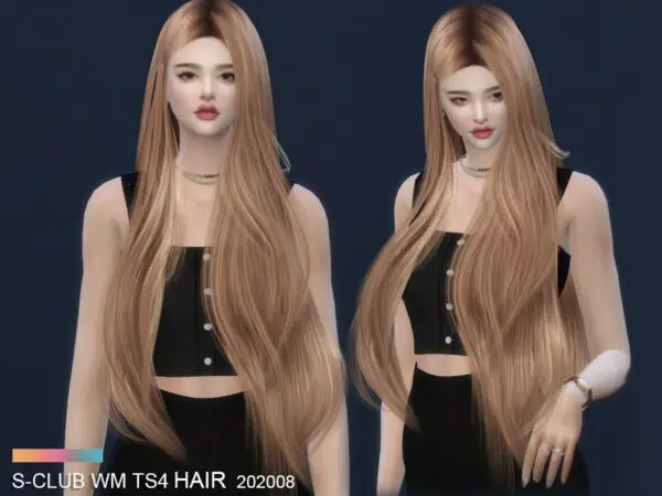 The Sims Resource: Hair 202008 by S Club for Sims 4