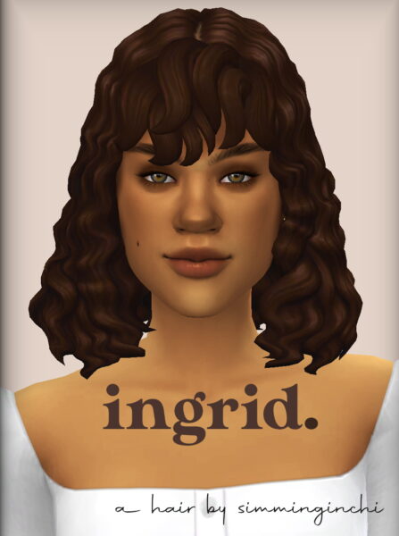 Simminginchi: Ingrid hair for Sims 4