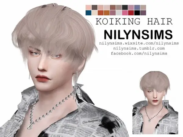 Nilyn Sims 4: Koiking hair for Sims 4