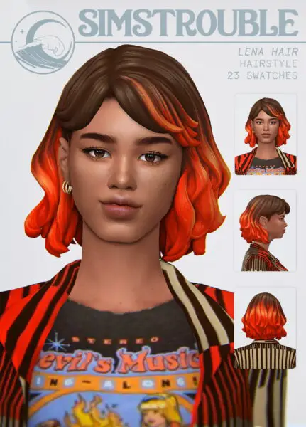 Simstrouble: Lena hair for Sims 4