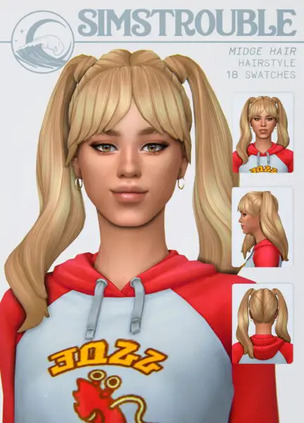 Simstrouble: Midge Hair for Sims 4