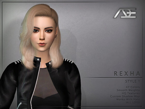 The Sims Resource: Rexha Style 1 Hair by Ade Darma for Sims 4