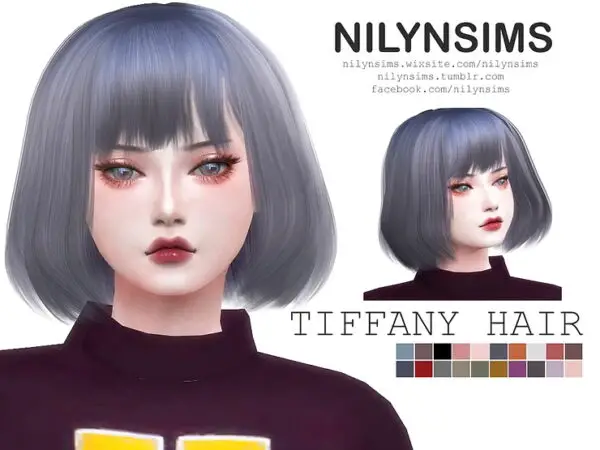 Nilyn Sims 4: Tiffany Hair for Sims 4
