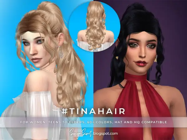 Sonya Sims: Tina and Taynara Hair for Sims 4