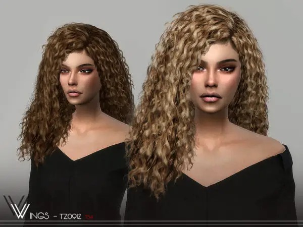 The Sims Resource: WINGS TZ0912 Hair for Sims 4