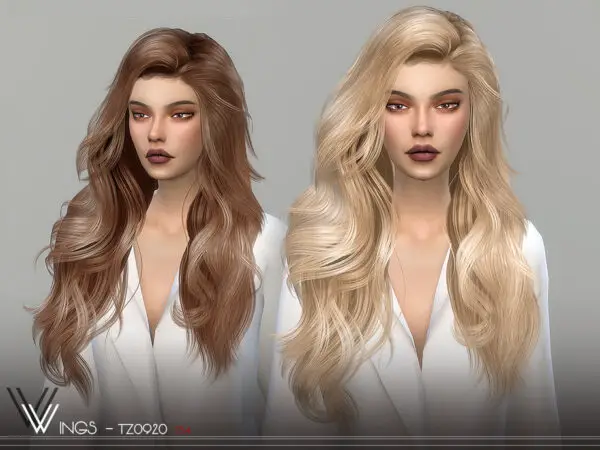 The Sims Resource: WINGS TZ0920 Hairstyle for Sims 4