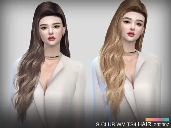 The Sims Resource: WM Hair 202007 by S club for Sims 4