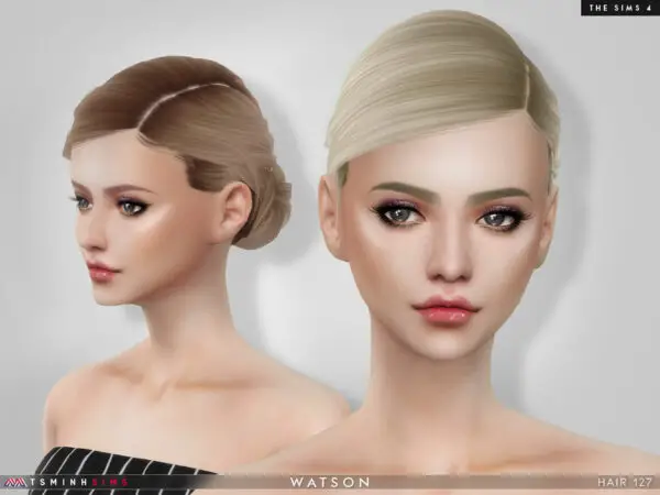 The Sims Resource: Watson Hair 127 by TsminhSims for Sims 4