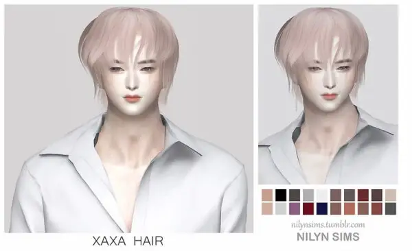 Nilyn Sims 4: Xaxa Hair for Sims 4