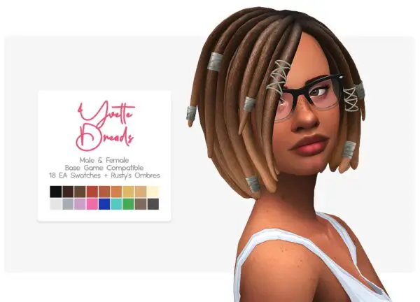 Nolan Sims: Yvette Dreads for Sims 4