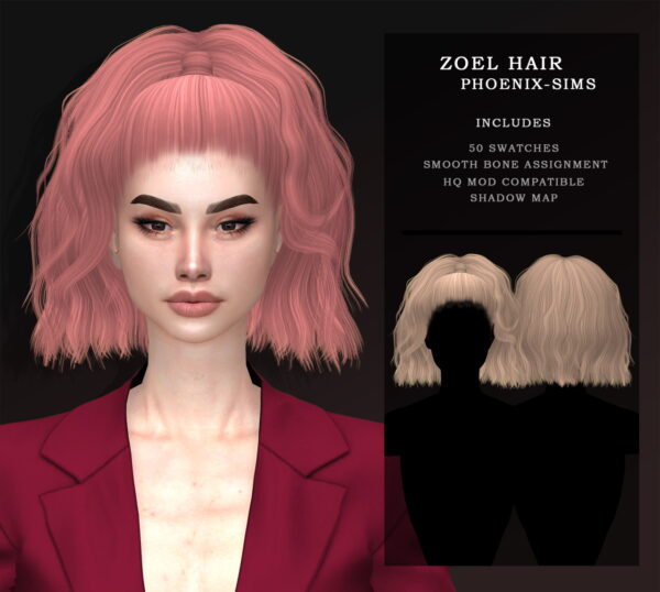 Phoenix Sims: Pauline and Zoel Hair for Sims 4