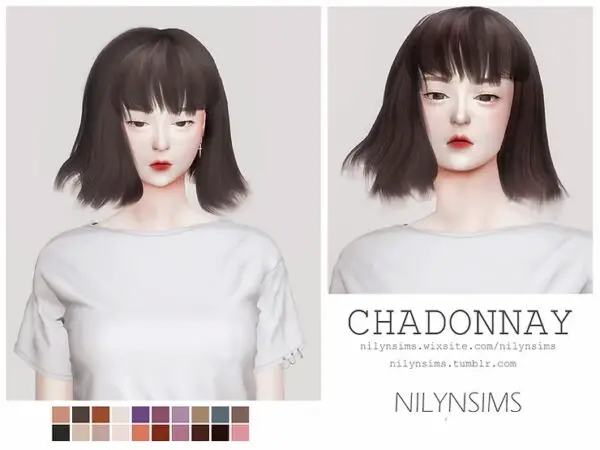 Nilyn Sims 4: Chadonney Hair for Sims 4