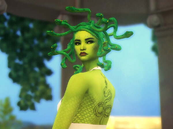 The Sims Resource: Medusa Hair by feralpoodles for Sims 4