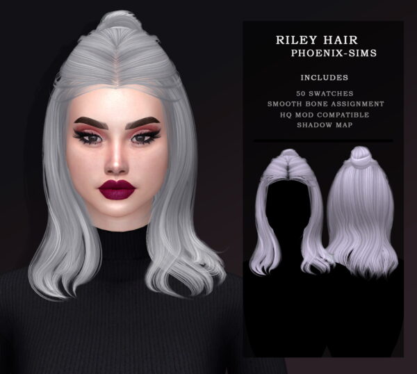 Phoenix Sims: Xena, Elise and Riley Hairs for Sims 4