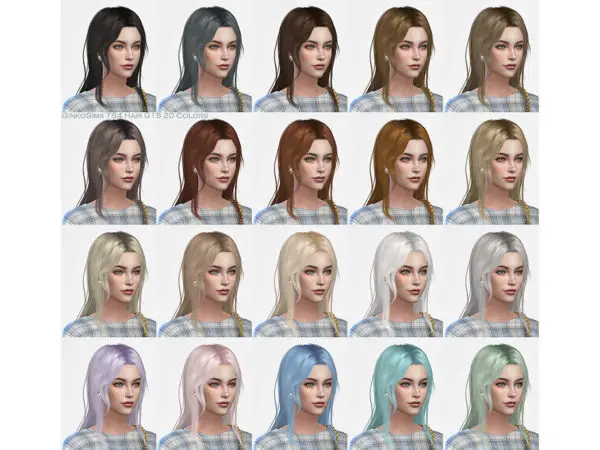 The Sims Resource: Hair G15 by DaisySims for Sims 4