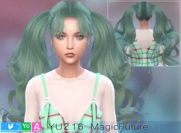 NewSea: Yu216 MagicFuture hair for Sims 4