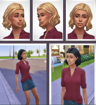 Birksches sims blog: Leona Hair for Sims 4