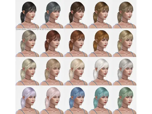 The Sims Resource: Hair G14 by Daisy Sims for Sims 4