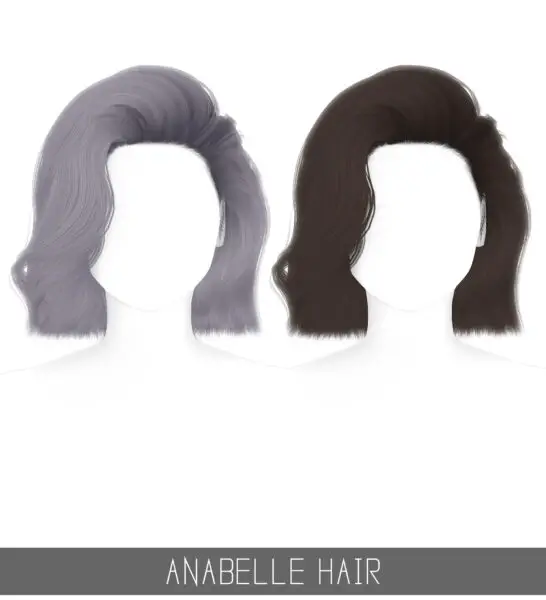 Simpliciaty: Anabelle hair for Sims 4