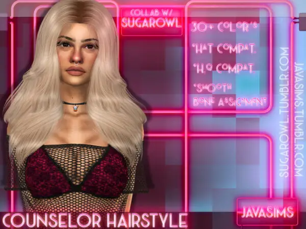 The Sims Resource: Counselor Hair by JavaSims for Sims 4