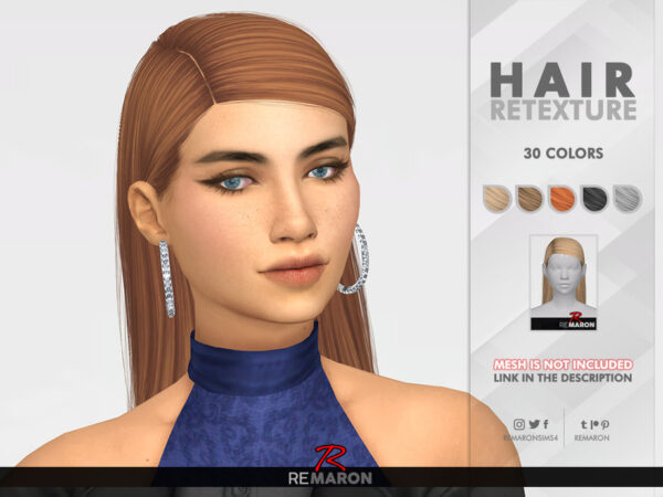 The Sims Resource: Esme Hair Retextured by remaron for Sims 4
